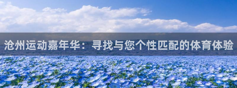 k1体育 十年品牌：沧州运动嘉年华：寻找与您个性匹配的体育体验